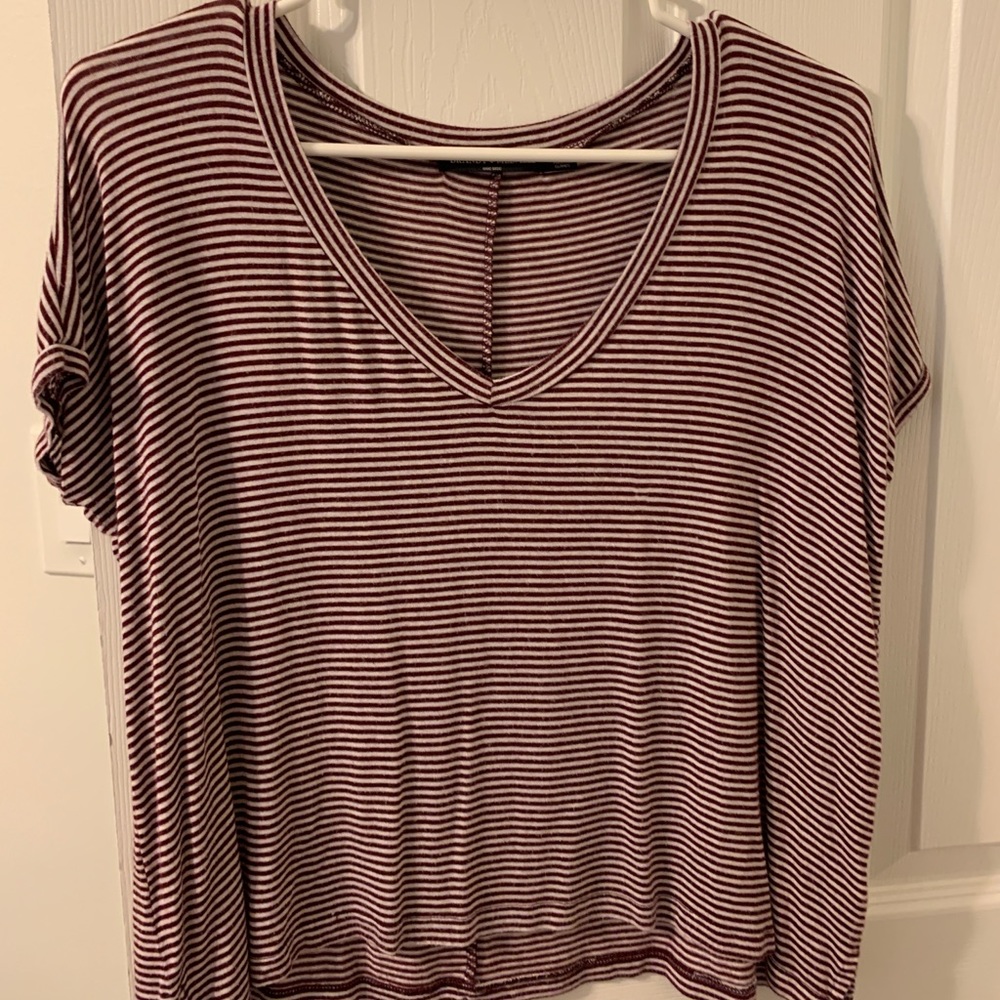 Brandy Melville striped v neck